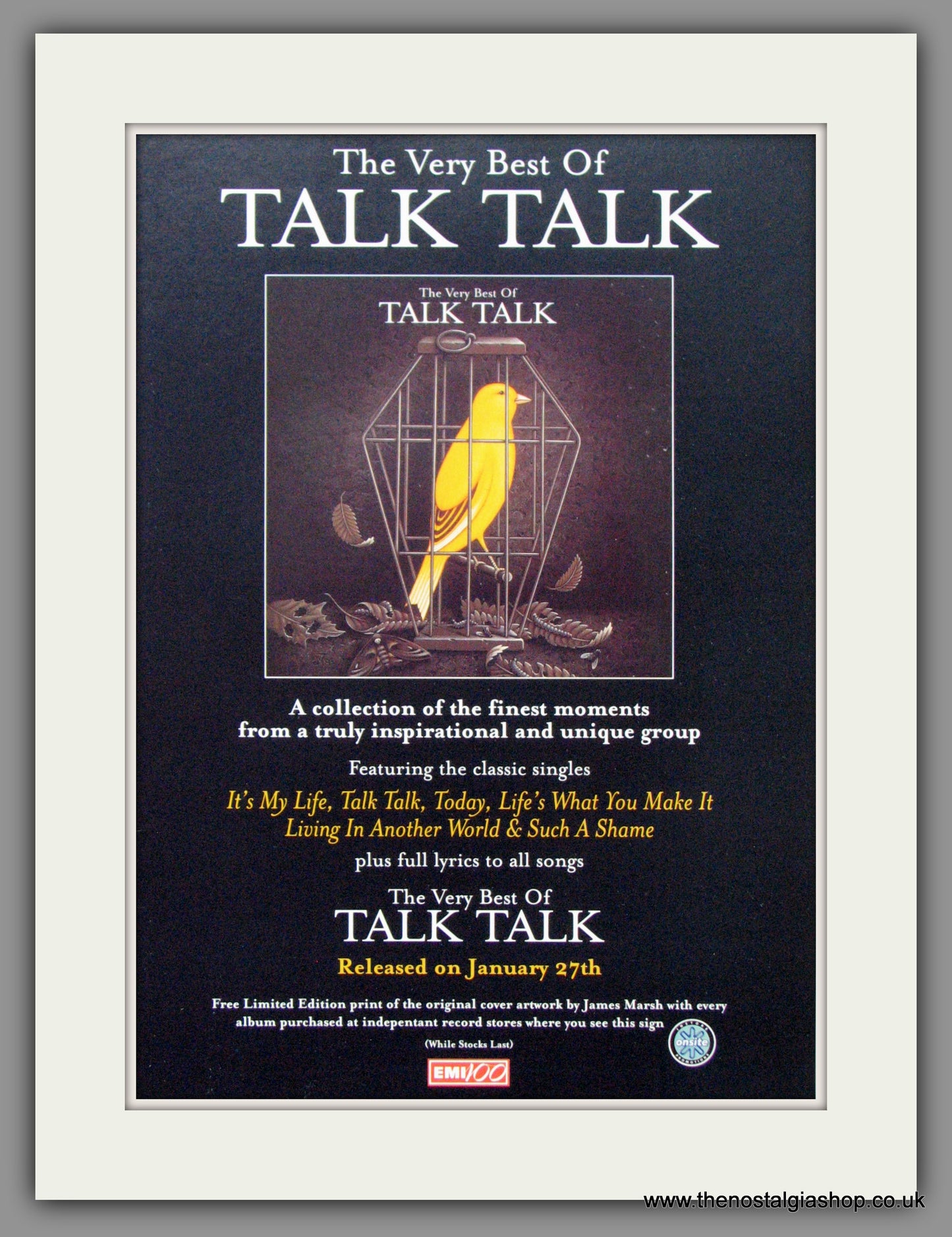 Talk Talk, The Very Best of. Original Advert 1997 (Ref AD52573)