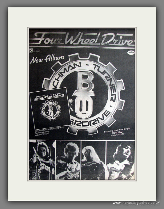 Bachman Turner Overdrive, Four Wheel Drive. Vintage Advert 1975 (ref AD14072)