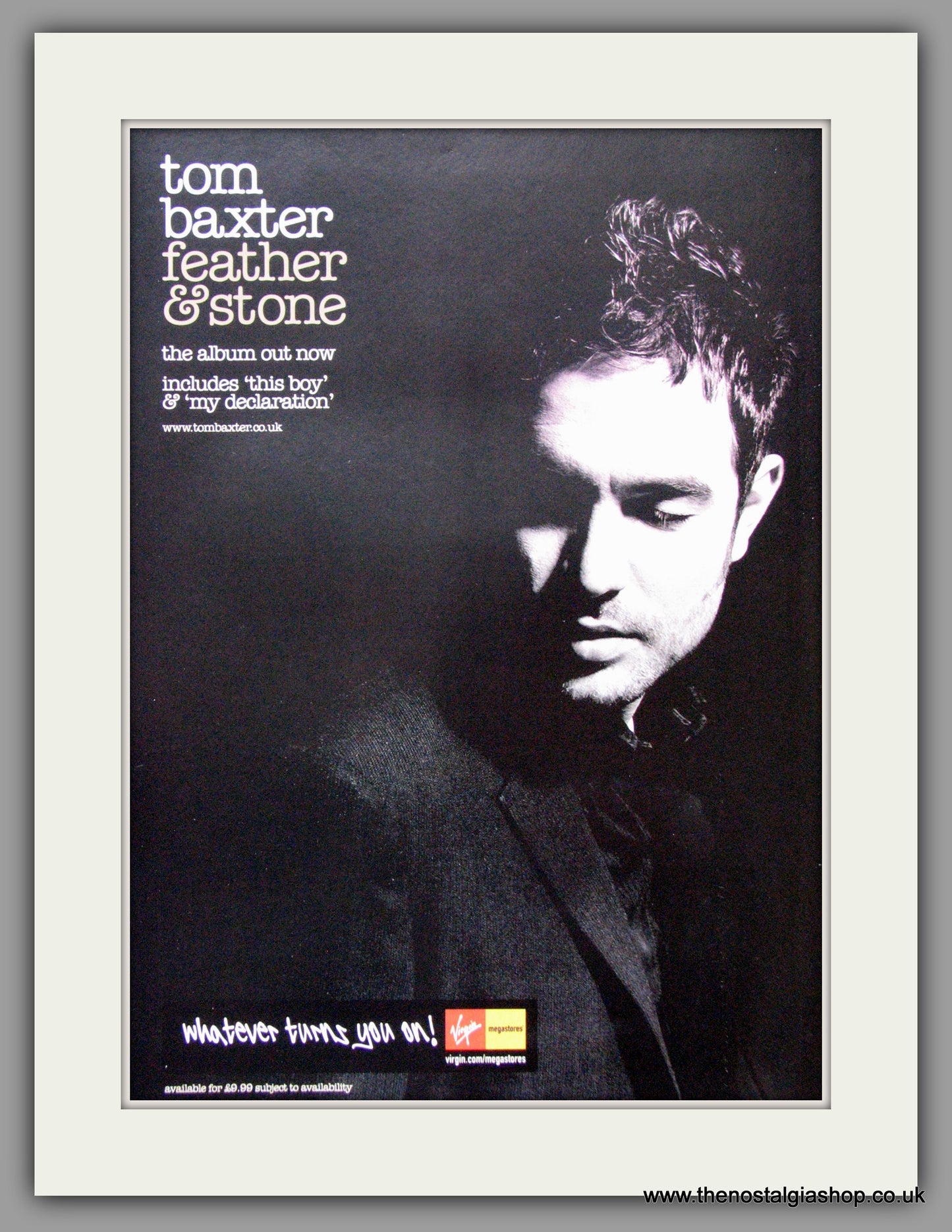 Tom Baxter, Feather & Stone. 2004 Original Advert (ref AD52714)