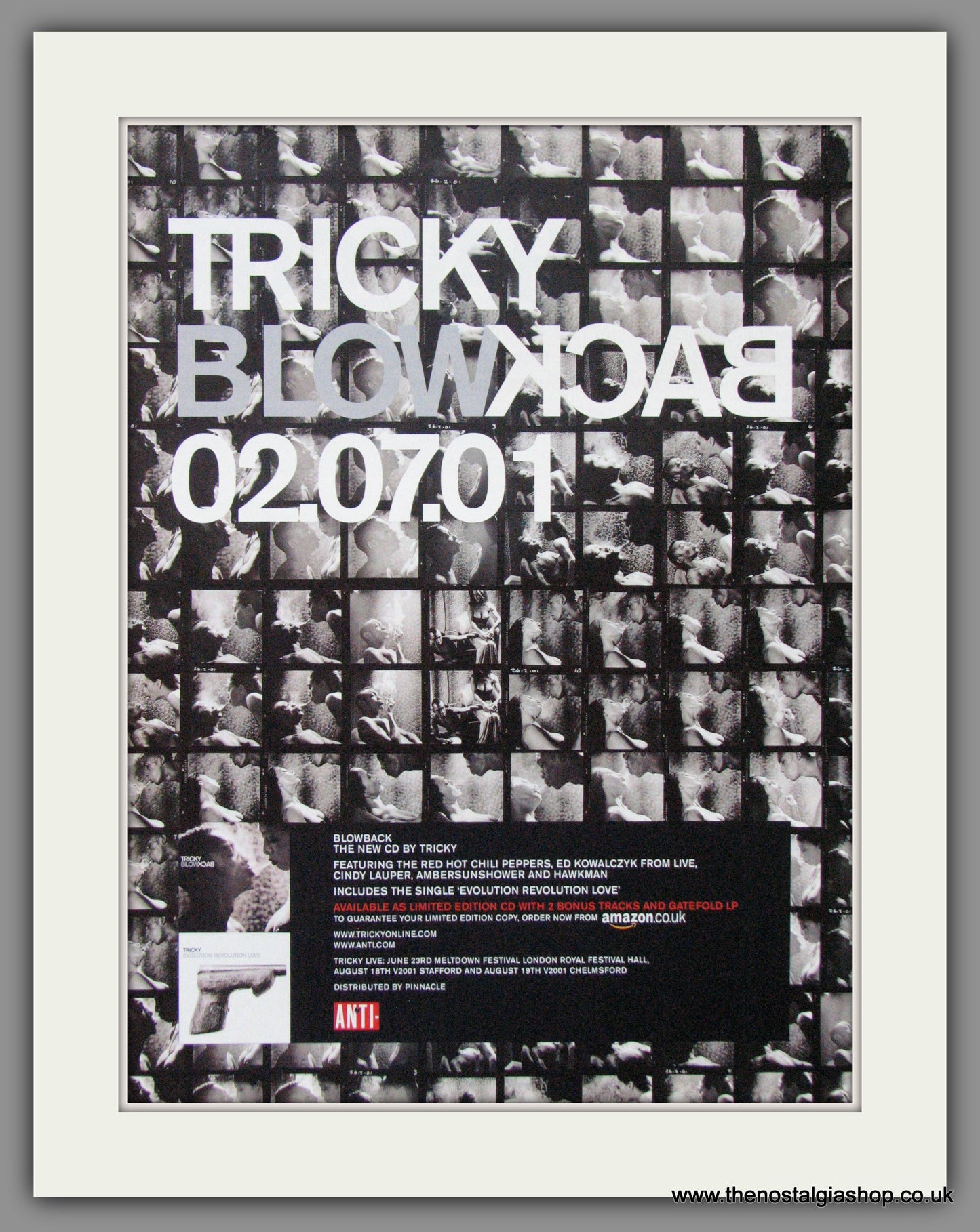 Tricky, Blow Back. 2001 Original Advert (ref AD52715)