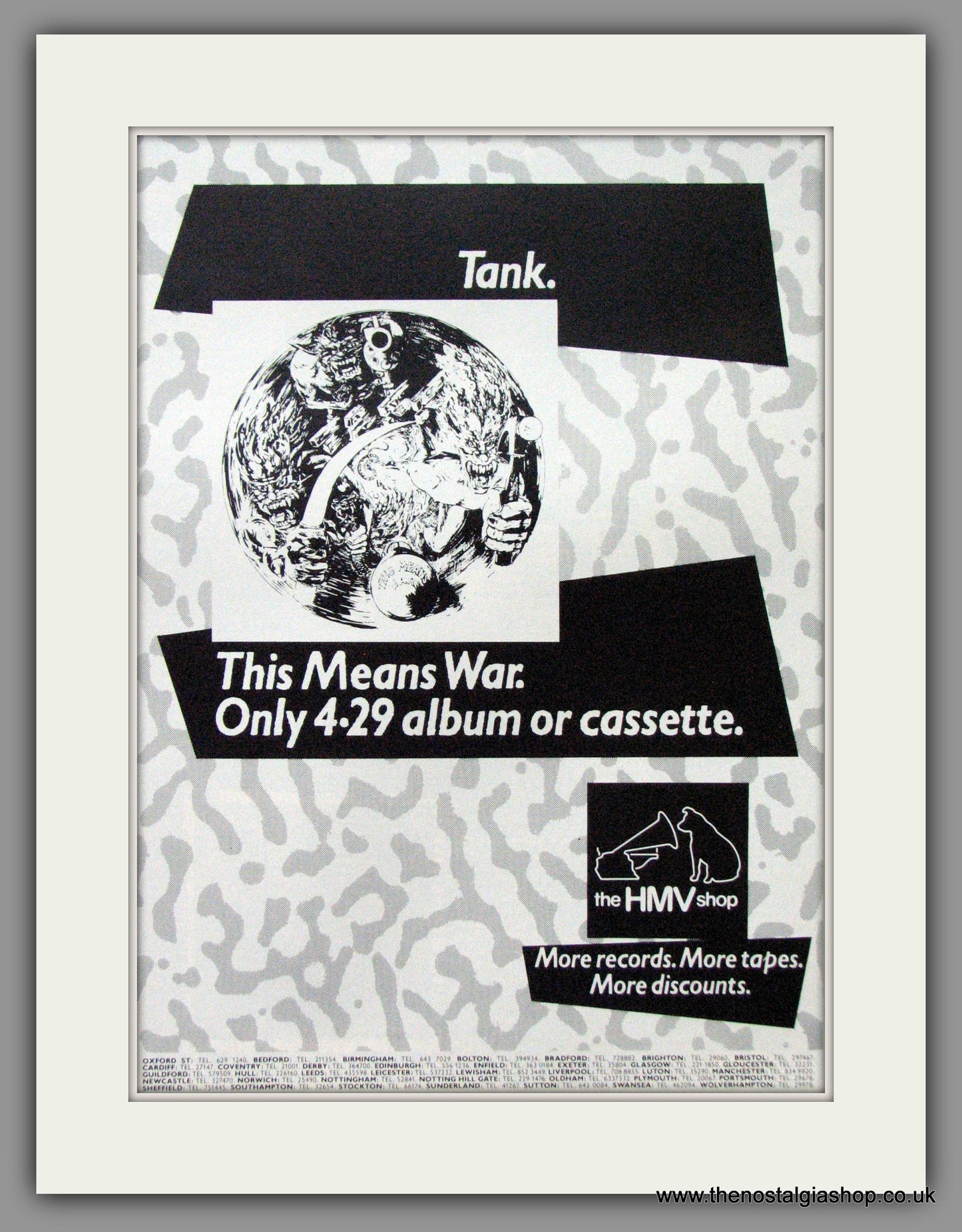 Tank, This Means War. 1983 Original Advert (ref AD52717)