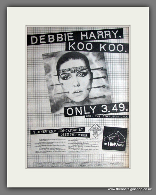 Debbie Harry Koo Koo. Vintage Advert 1981 (ref AD14093)