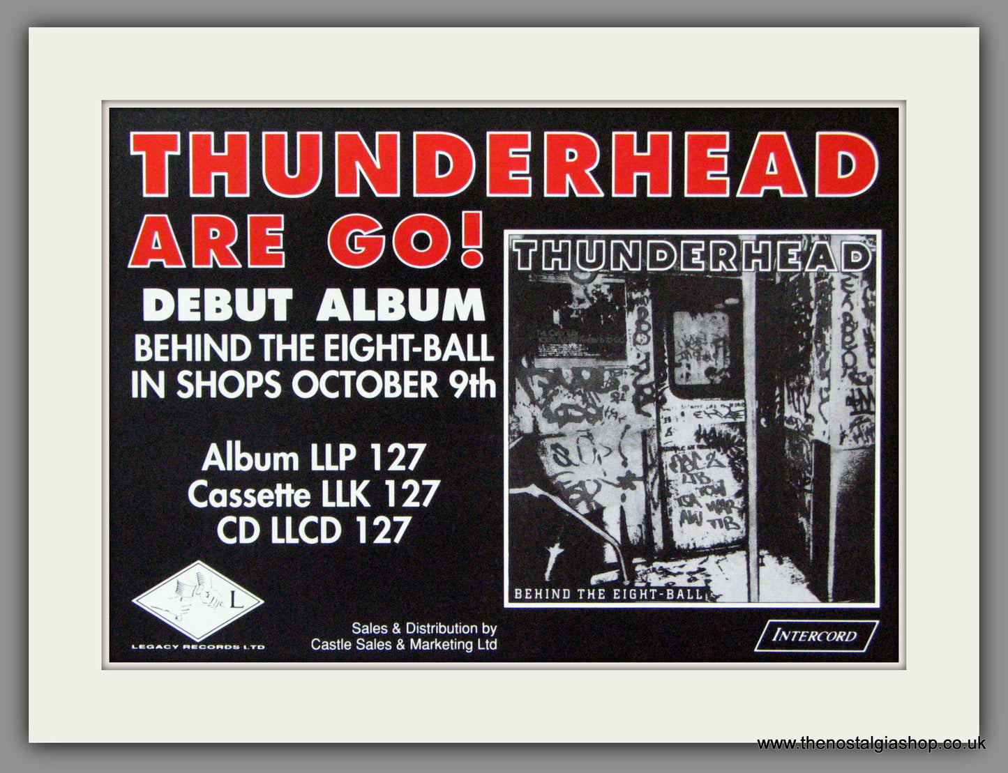 Thunderhead, Behind The Eight-Ball. 1989 Original Advert (ref AD52770)