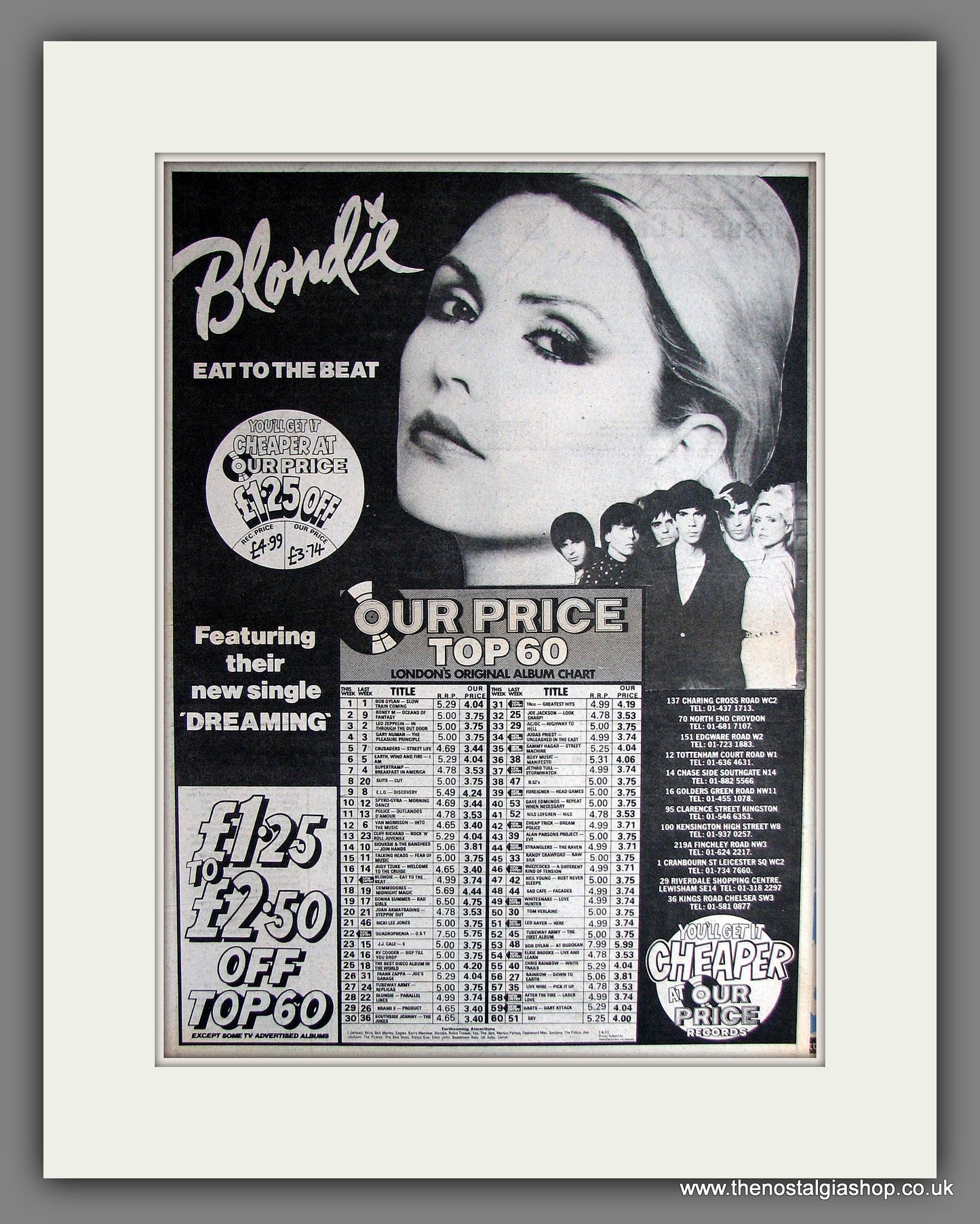 Blondie Eat To The Beat. Vintage Advert 1979 (ref AD14095)