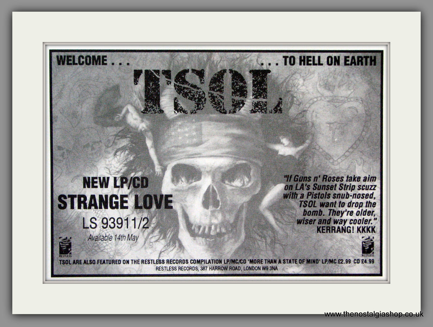 Tsol, Strange Love. 1990 Original Advert (ref AD52774)