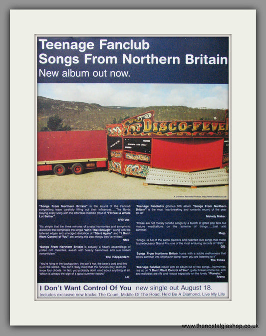 Teenage Fanclub, Songs From Northern Britain. 1997 Original Advert (ref AD52776)