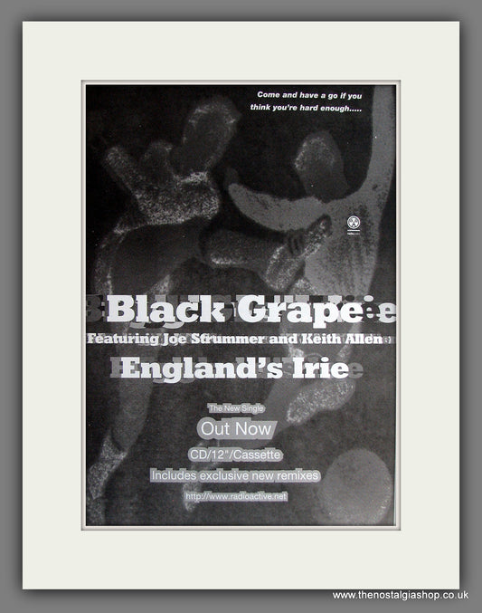 Black Grape England's Irie. Vintage Advert 1996 (ref AD14103)