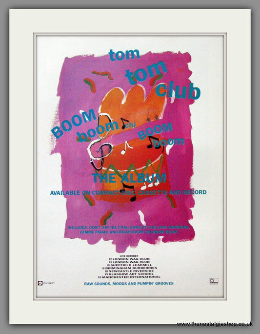 Tom Tom Club, Boom Boom Chi Boom Boom. 1988 Original Advert (ref AD52785)