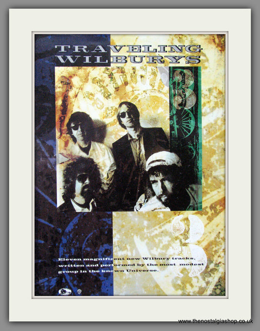 Traveling Wilburys, New Wilbury Tracks Vol 3. 1990 Original Advert (ref AD52786)