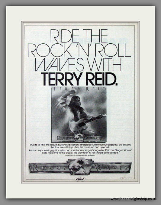 Terry Reid, Rogue Waves. 1979 Original Advert (ref AD52829)