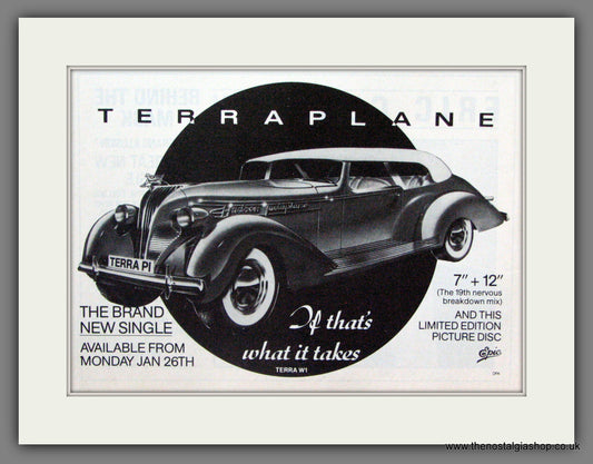 Terraplane, If That's What It Takes. 1987 Original Advert (ref AD52889)