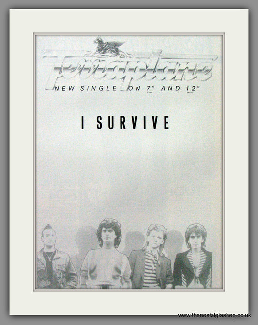 Terraplane, I Survive. 1985 Original Advert (ref AD52890)