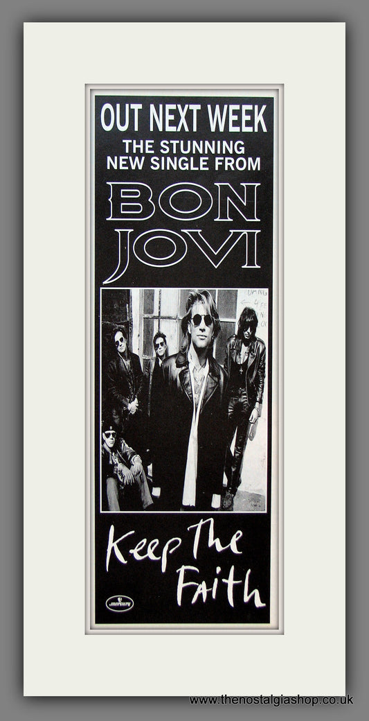 Bon Jovi. Keep The Faith. Original Advert 1992 (ref AD400030)