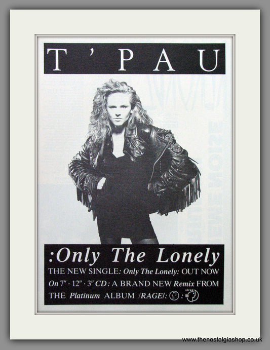 T'Pau, Only The Lonely. 1989 Original Advert (ref AD52900)