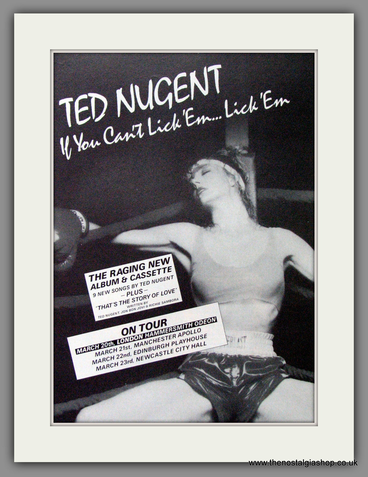 Ted Nugent, If You Can't Lick Em...Lick Em. 1988 Original Advert (ref AD53006)