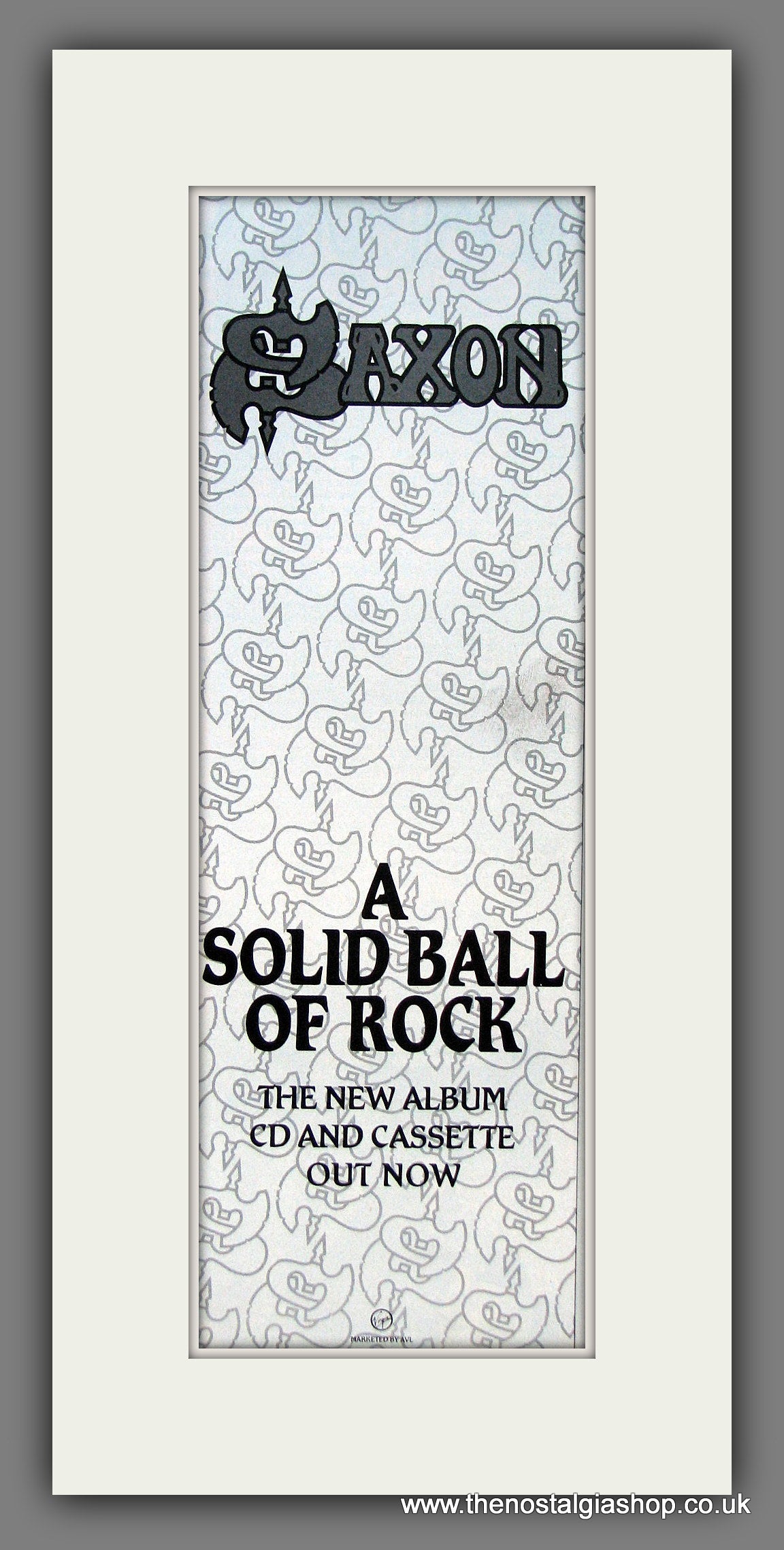 Saxon. Solid Ball Of Rock. Original Advert 1991 (ref AD400060)