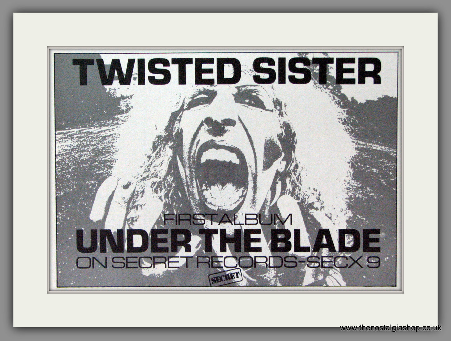 Twisted Sister, Under The Blade. First Album  1982 Original Advert (ref AD53051)