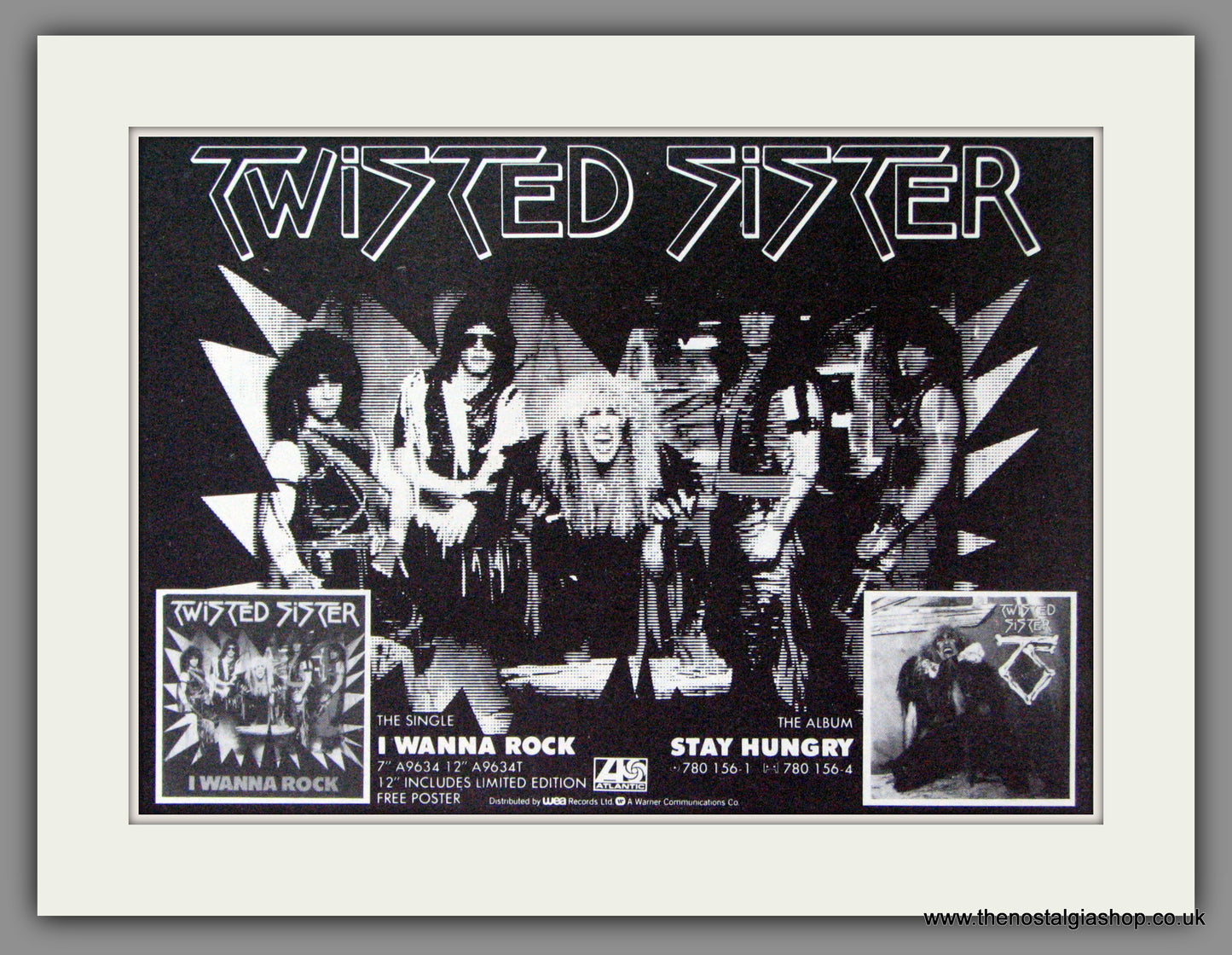 Twisted Sister, I Wanna Rock.  1984 Original Advert (ref AD53052)