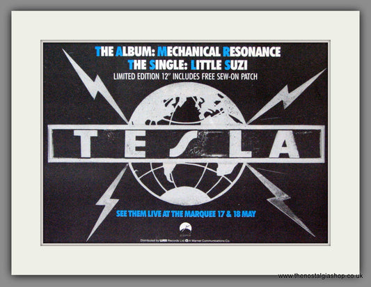 Tesla, Mechanical Resonance The Album, Little Sizi The Single. 1987 Original Advert (ref AD53078)