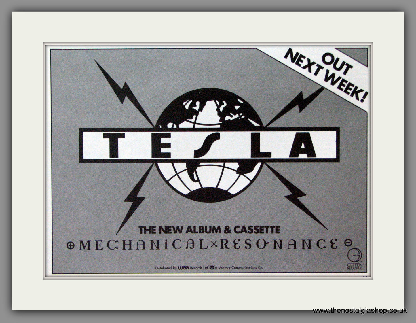 Tesla, Mechanical Resonance New Album. 1987 Original Advert (ref AD53079)