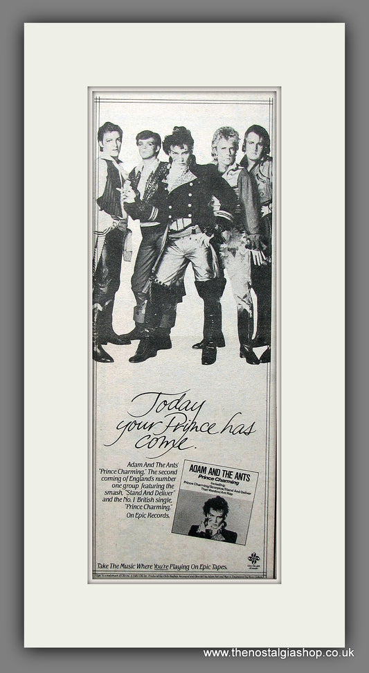 Adam Ant. Prince Charming. Original Advert 1982 (ref AD200154)