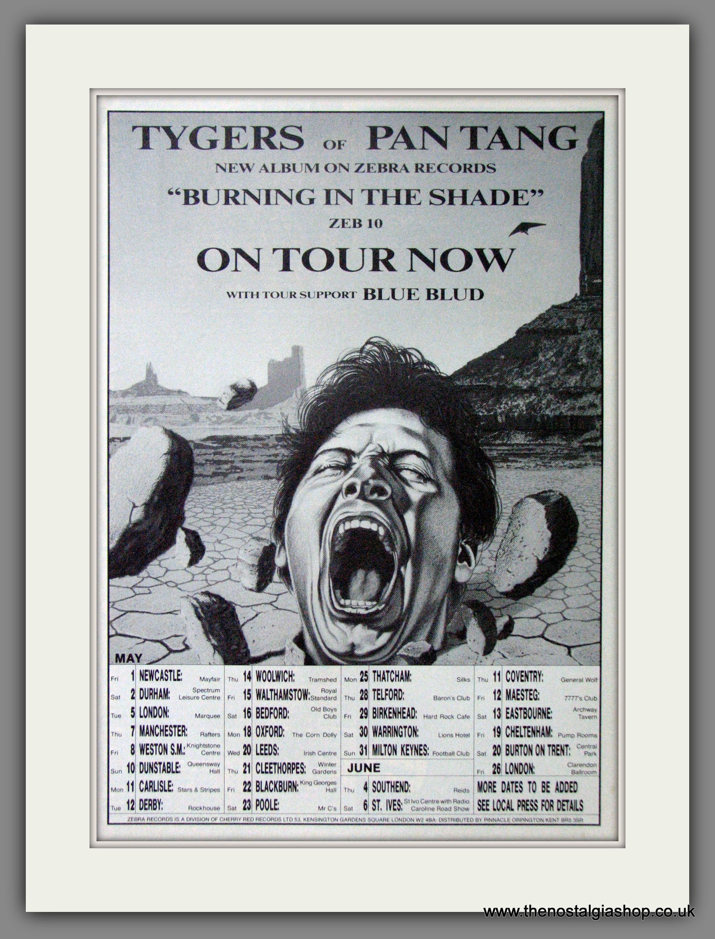 Tygers Of Pan Tang, Burning In The Shade. 1987 Original Advert (ref AD53088)