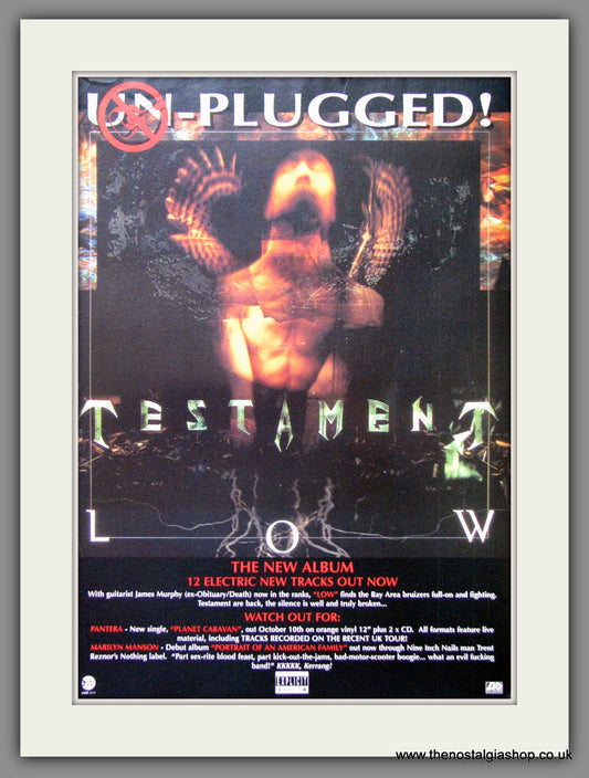 Testament, Low. 1994 Original Advert (ref AD53124)