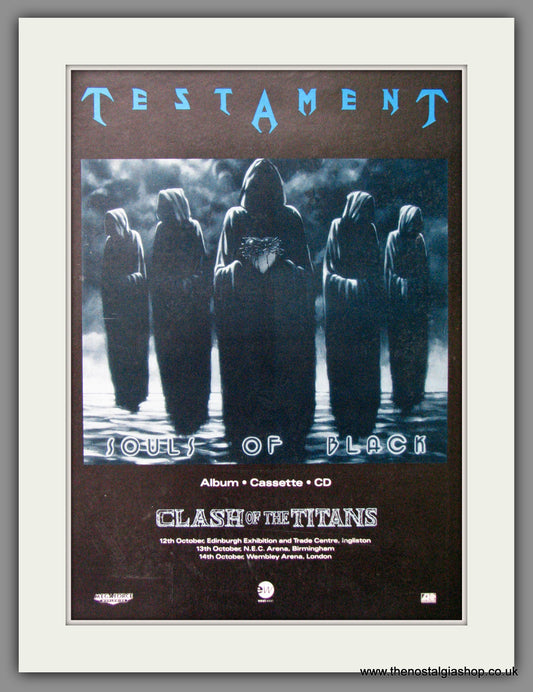 Testament, Souls Of Black. 1990 Original Advert (ref AD53125)