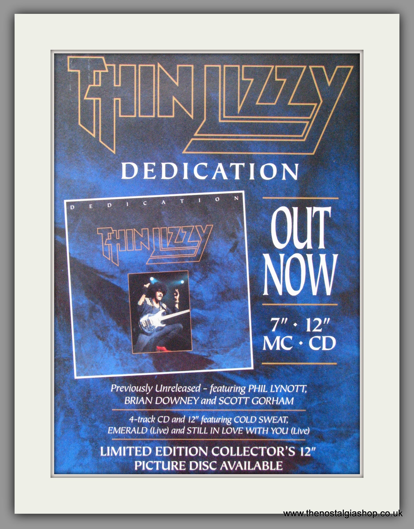 Thin Lizzy, Dedication. 1991 Set Of 2  Original Adverts (ref AD53129)