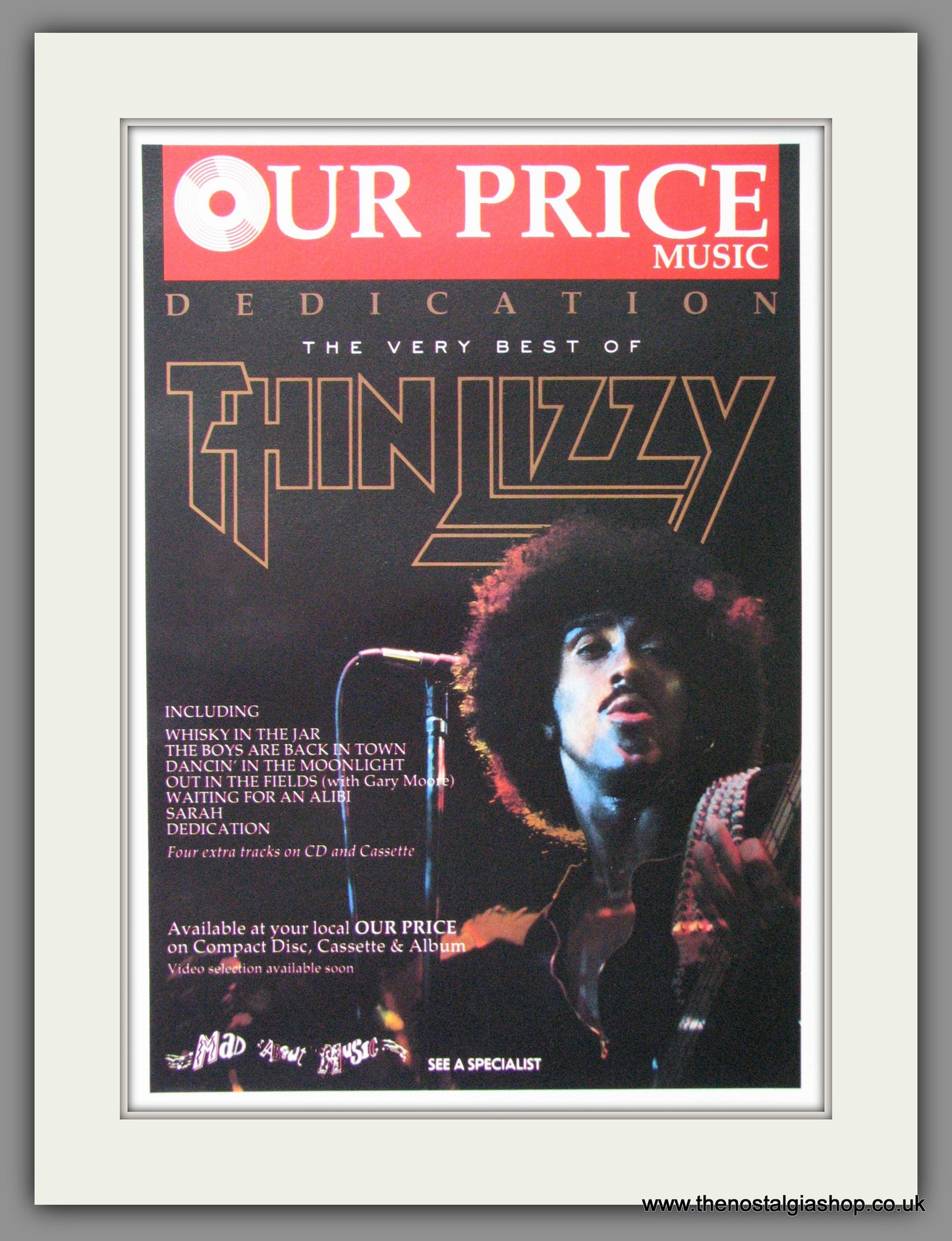 Thin Lizzy, Dedication. 1991 Set Of 2  Original Adverts (ref AD53129)