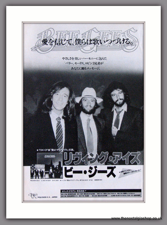 Bee Gees. 1980's Rare Japanese Original Advert (ref AD51860)