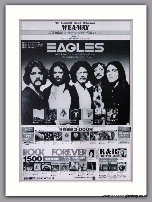 Eagles. 1979 Rare Japanese Original Advert (ref AD51865)