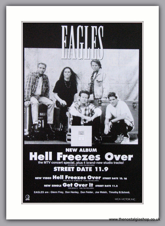 Eagles. Hell Freezes Over. 1994 Rare Japanese Original Advert (ref AD51866)