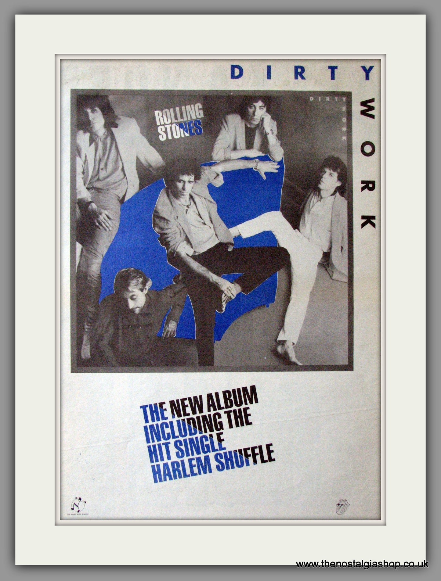 Rolling Stones. Dirty Work. Original Advert 1986 (ref AD11308)