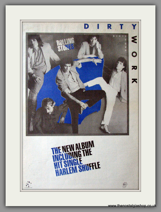 Rolling Stones. Dirty Work. Original Advert 1986 (ref AD11308)