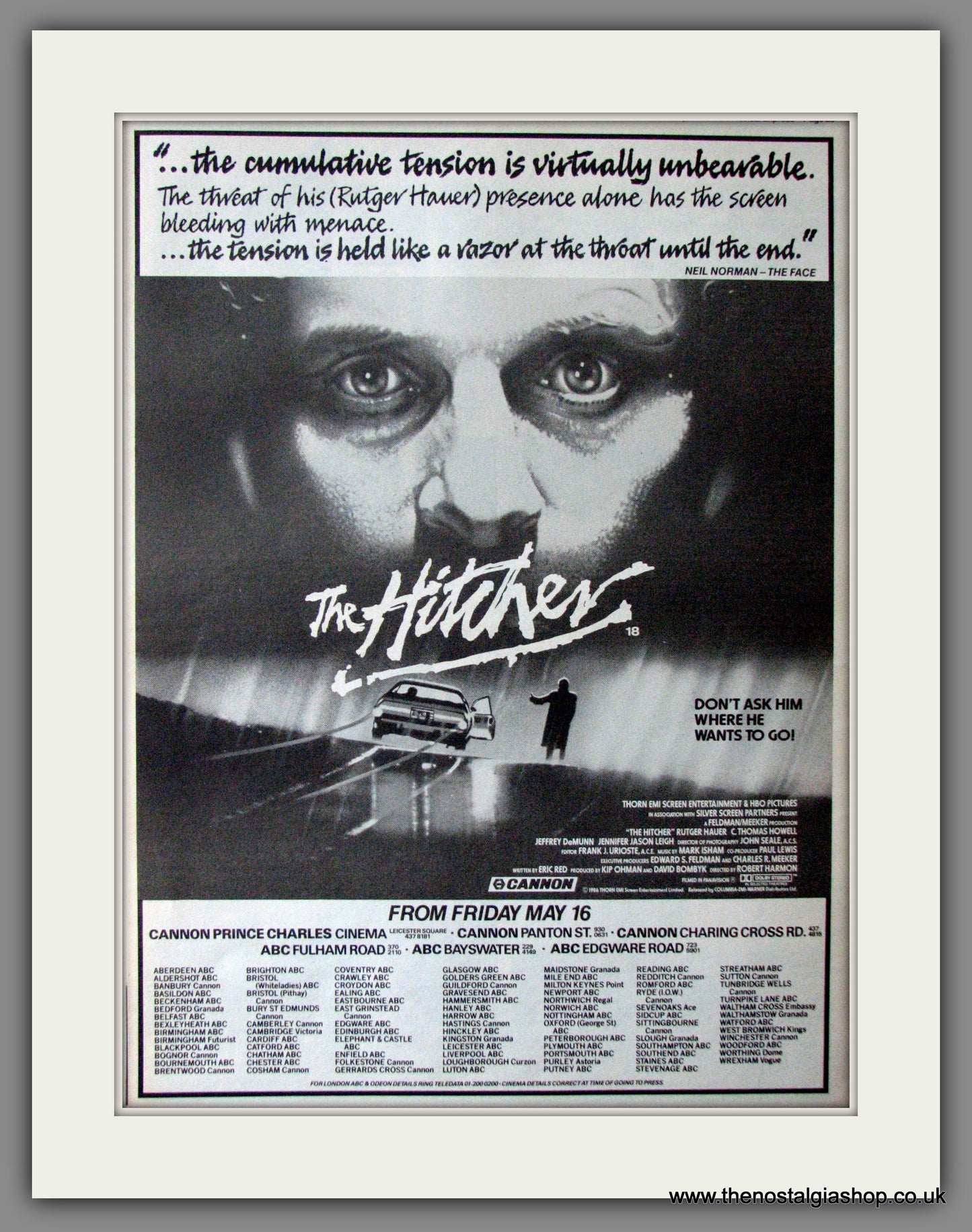 Hitcher (The). Vintage Advert 1986 (ref AD11359)