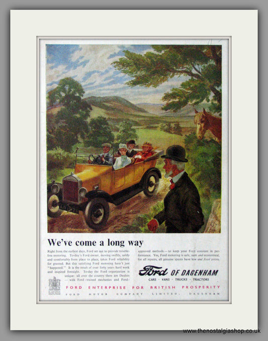 Ford Of Dagenham. We've Come A Long Way.... Original Advert 1949 (ref AD11409)