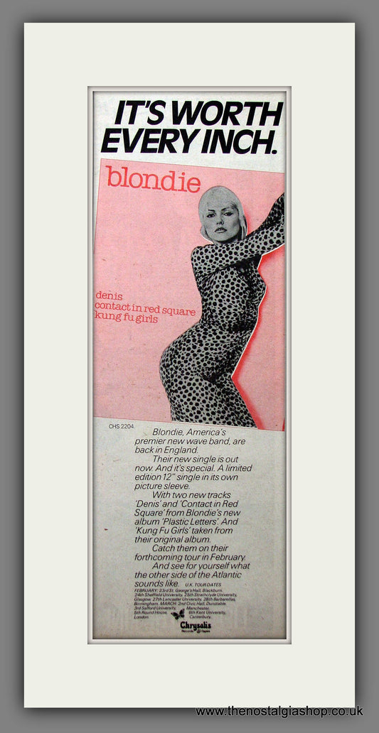 Blondie. Denis. Original Advert 1978 (ref AD200228)