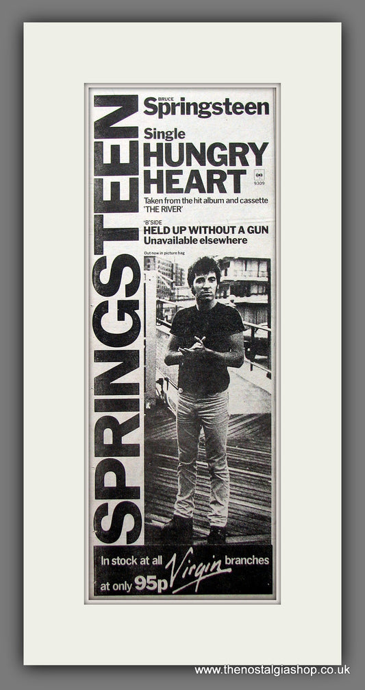 Bruce Springsteen. Hungry Heart. Original Advert 1980 (ref AD200230)