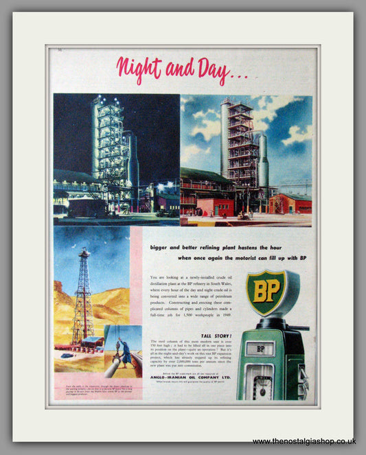 BP Refinery in South Wales. Original Advert 1950 (ref AD11420)