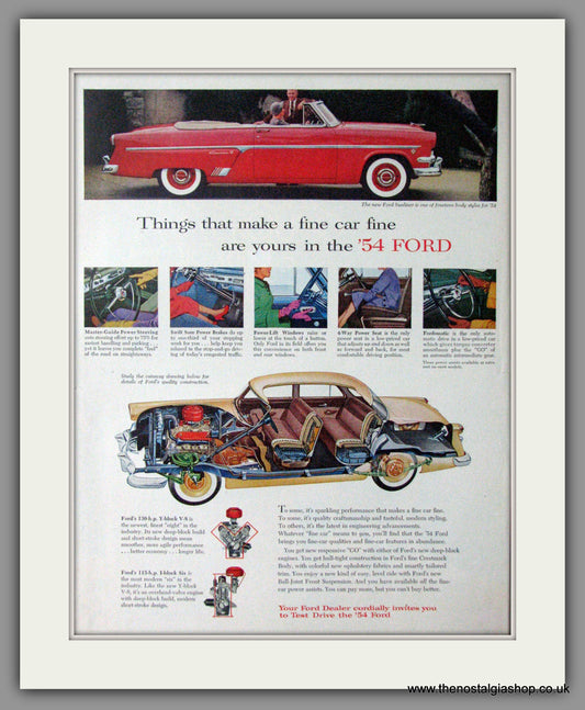 Ford for '54. Original American Advert 1954 (ref AD11411)