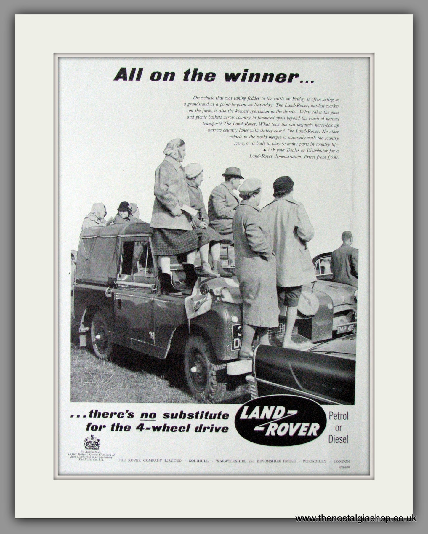 Land Rover. Original Advert 1960 (ref AD11417)