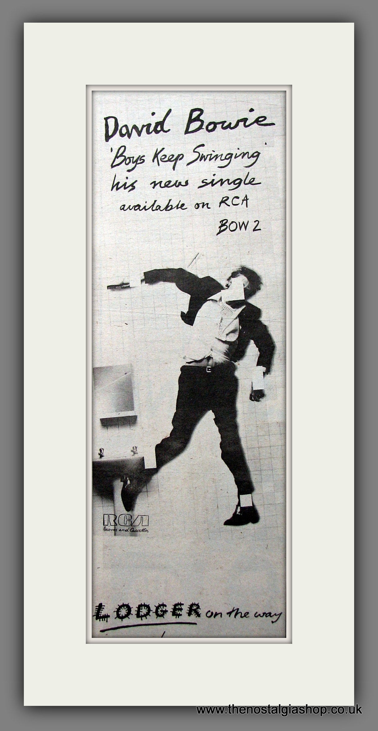 David Bowie. Lodger. Original Advert 1979 (ref AD200245)