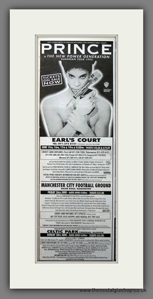 Prince Earls Court. Original Advert 1992 (ref AD200249)