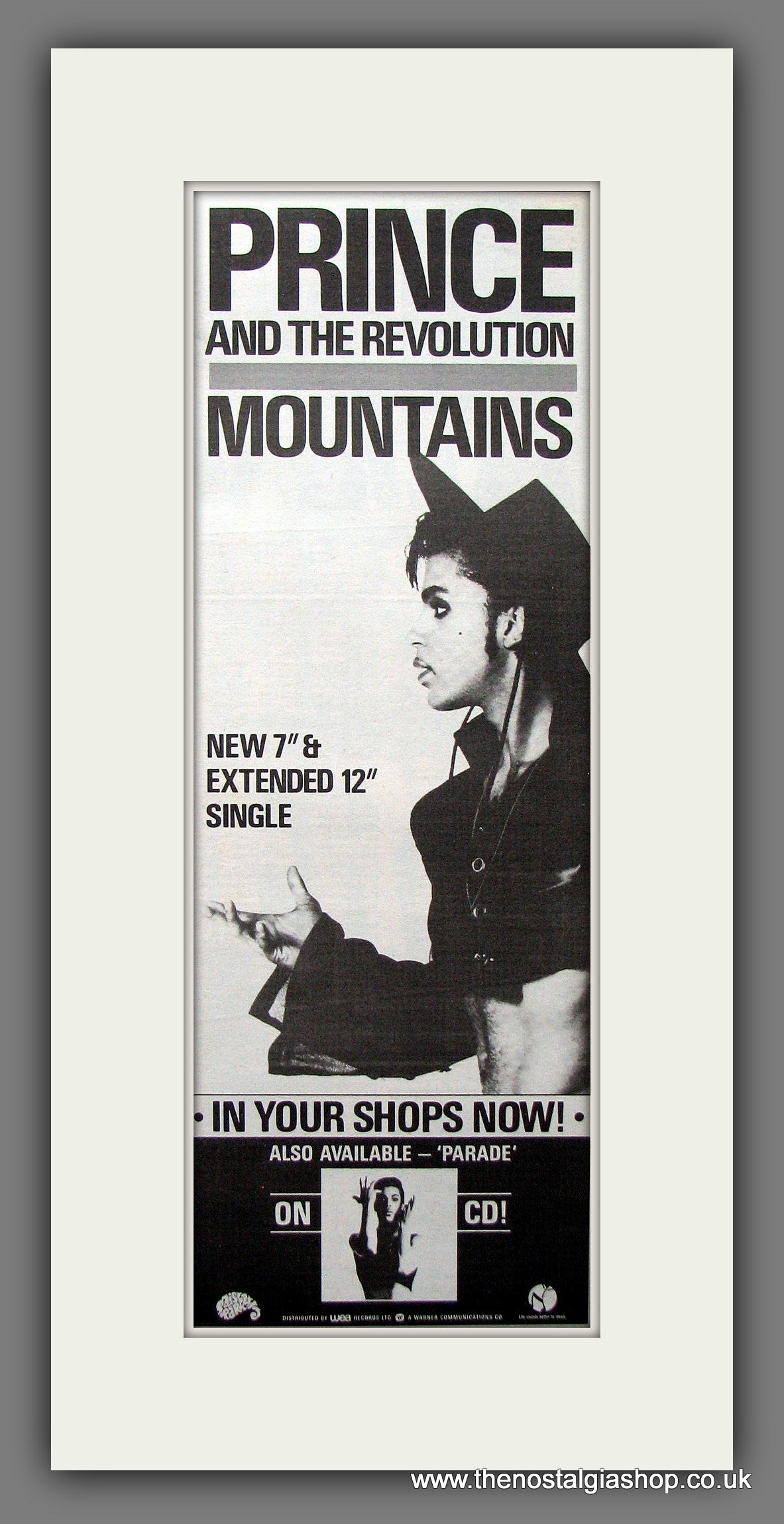 Prince And The Revolution Mountains. Original Advert 1986 (ref AD200253)