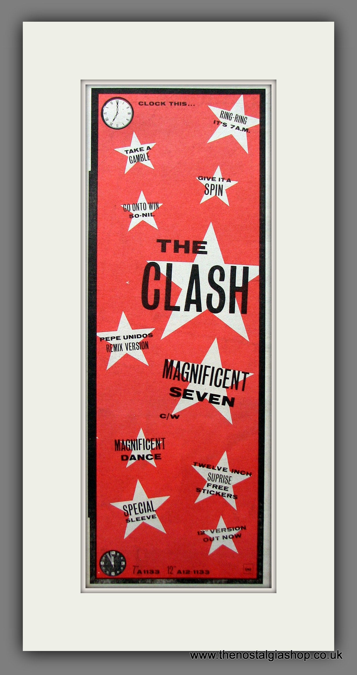 Clash (The) Magnificent Seven. Original Advert 1981 (ref AD200258)