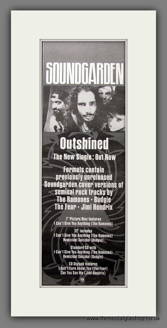 Soundgarden Outshined. Original Advert 1992 (ref AD200263)