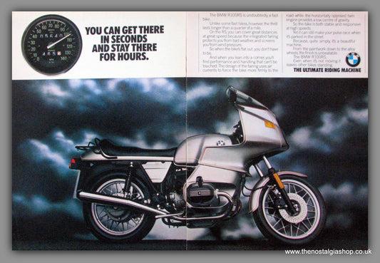 BMW R100RS Motorcycle. Vintage Advert 1982 (ref AD51529)