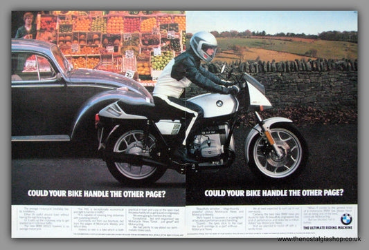 BMW R65LS Motorcycle. Vintage Advert 1982 (ref AD51530)