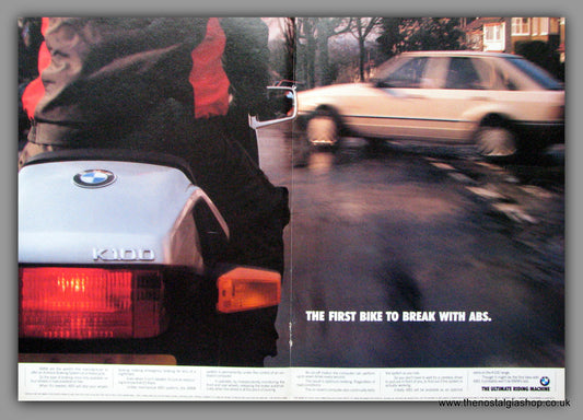 BMW Motorcycles with ABS. Vintage Advert 1988 (ref AD51533)